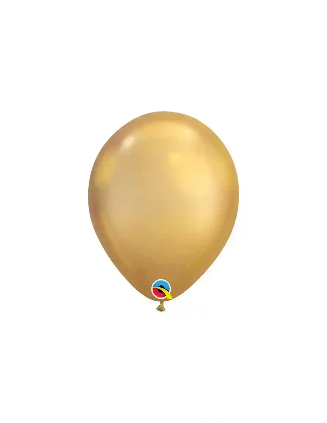 Globo de latex 7" mediano. (17,7cm) Rnd Chrome oro 10 ud