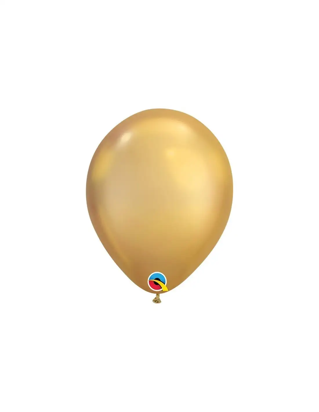 Globo de latex 7" mediano. (17,7cm) Rnd Chrome oro 10 ud