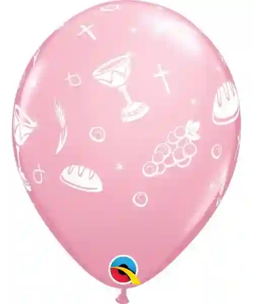Latex balloon 11 in. (27.9cm) Pink Communion Elements 10 UD