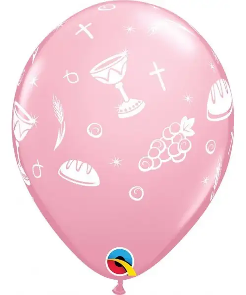 Latex balloon 11 in. (27.9cm) Pink Communion Elements 10 UD