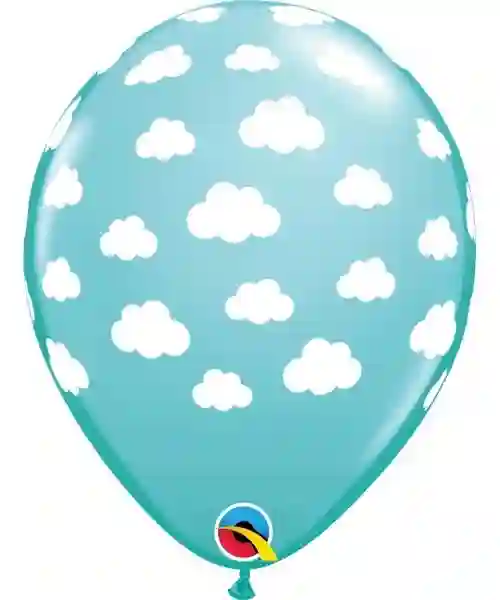 Globo de latex 11 pulg. (27,9cm) nubes azules