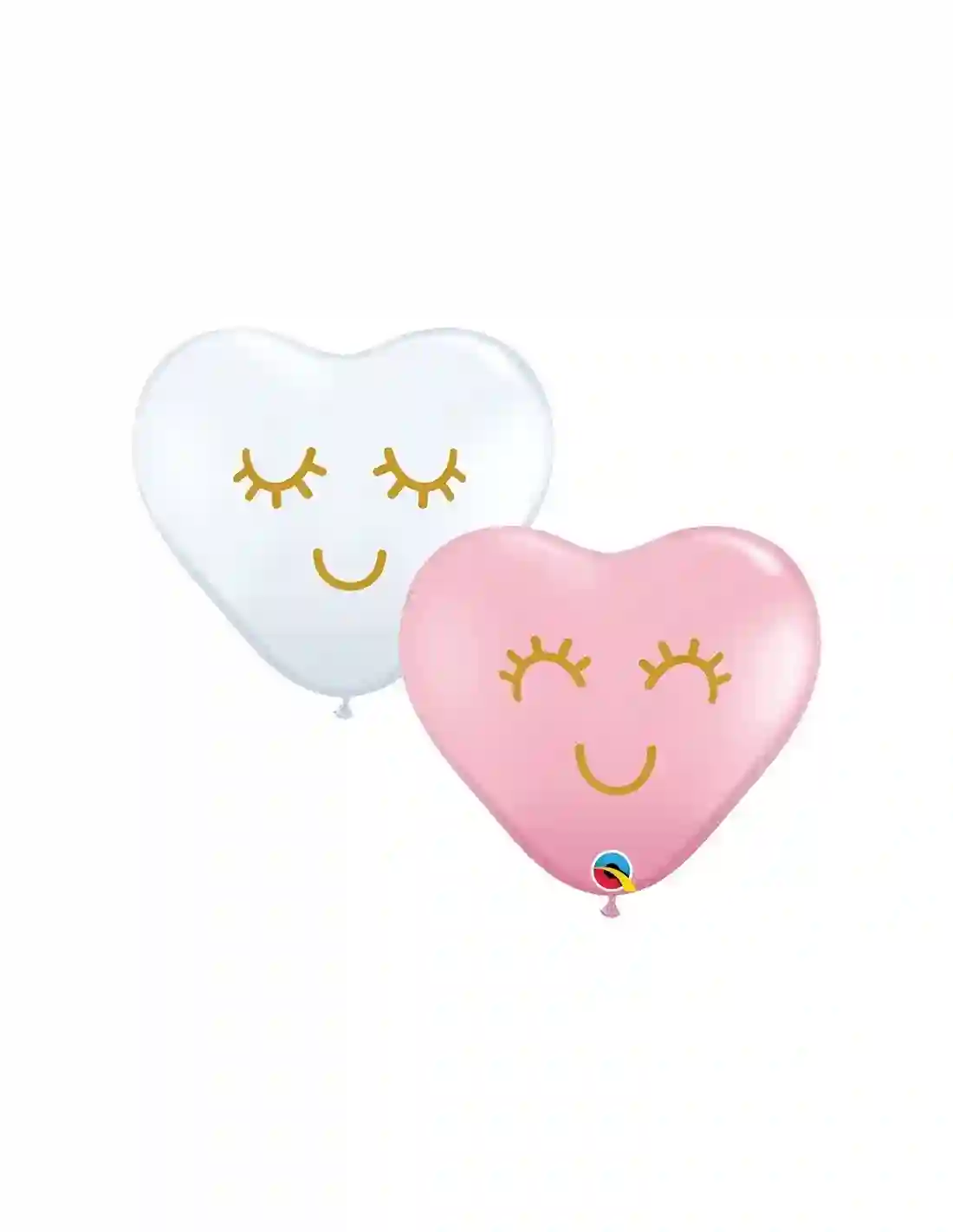 Latex balloon 11 in. (27.9cm) pink and white eyes and smile