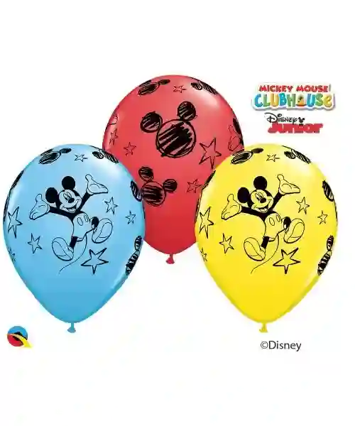 Latex balloon 11 in. (27.9cm) Special round Mickey Mouse assortment