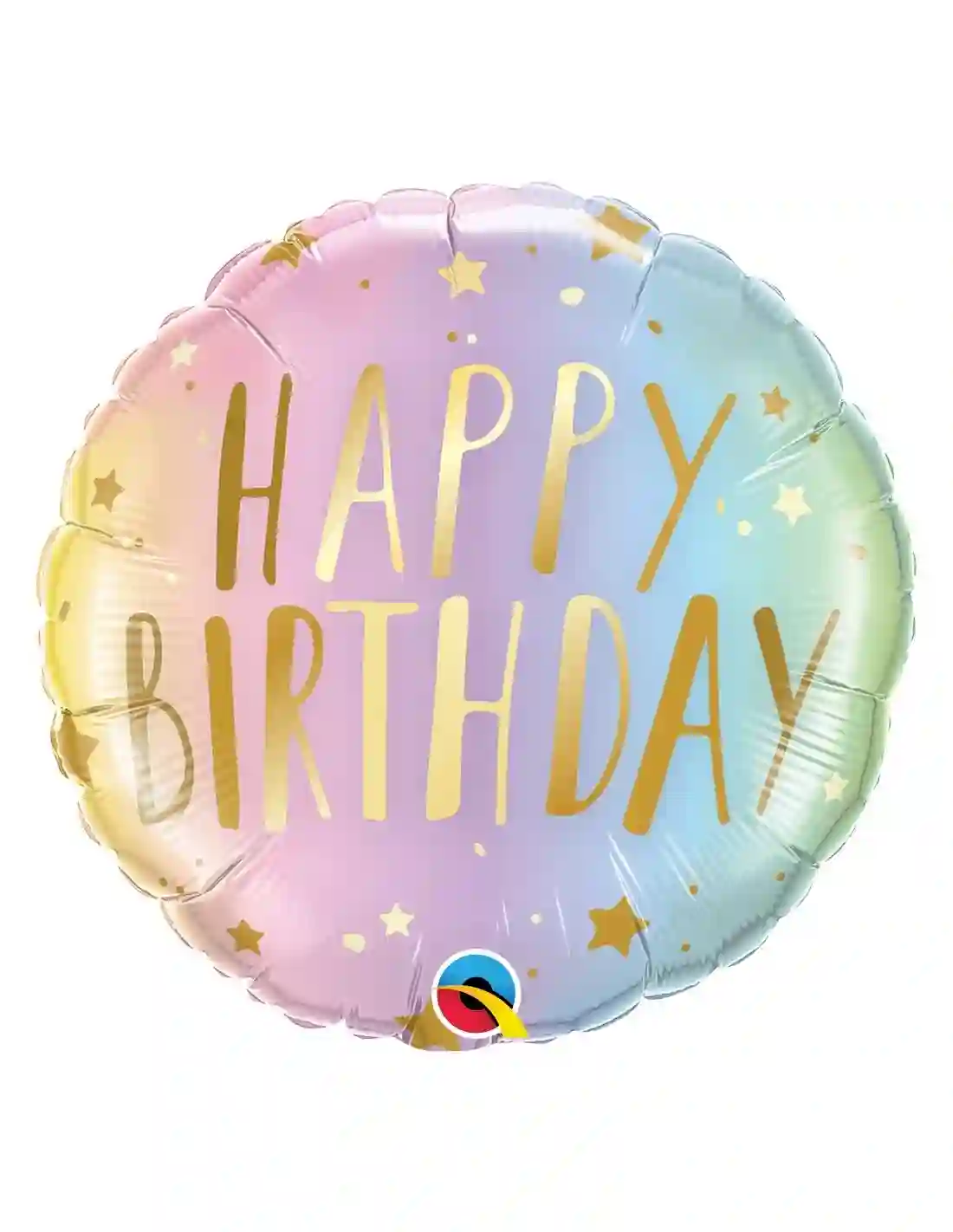 Globo Fail Redondo 18 in. (45.7cm) Happy Birthday Pastel