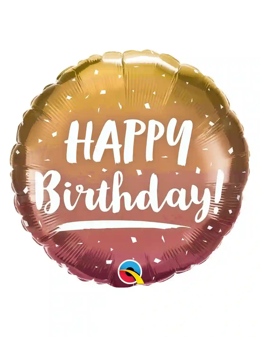 Globo Fail Redondo 18 in. (45.7cm) Happy Birthday gold and pink