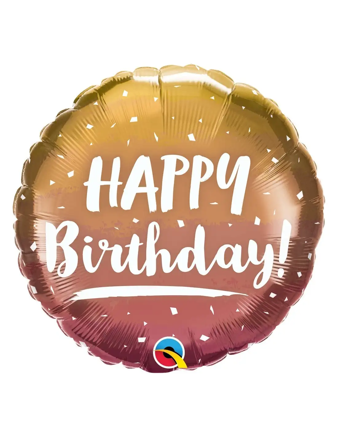 Globo Fail Redondo 18 in. (45.7cm) Happy Birthday gold and pink