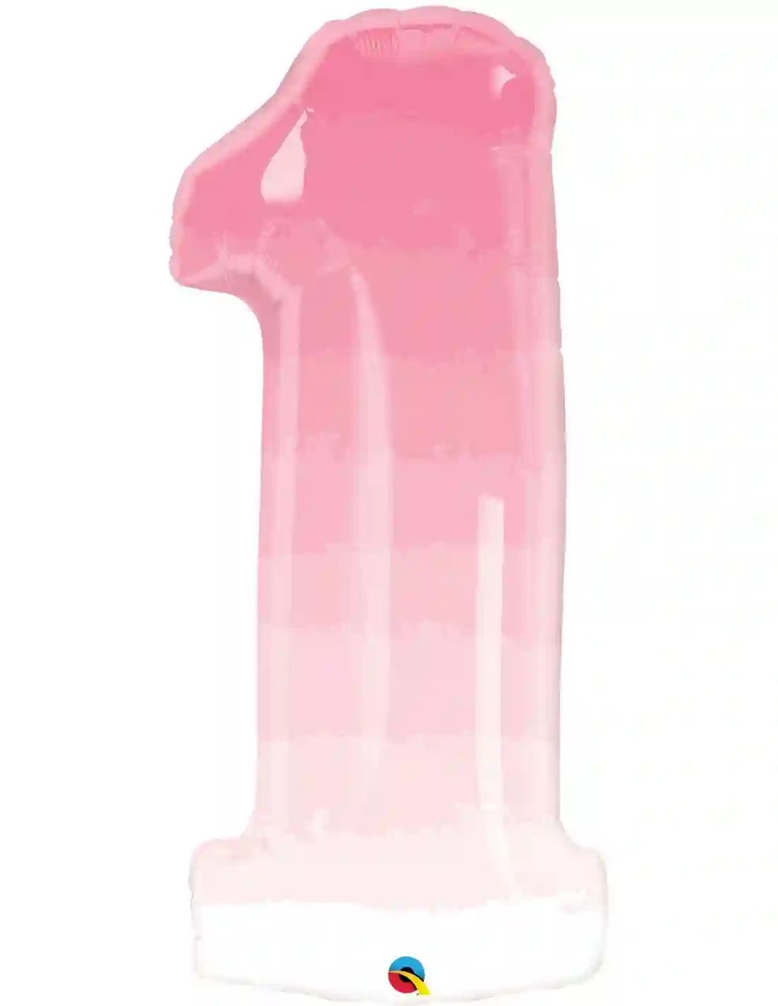 Foil 38 in. (96.5cm) number 1 degraded pink
