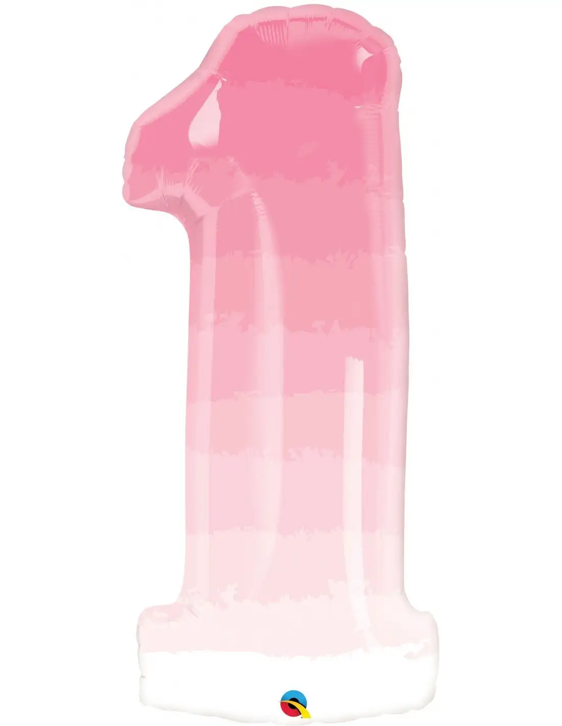 Foil 38 in. (96.5cm) number 1 degraded pink
