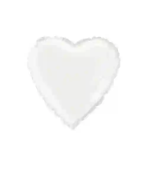 Foil heart balloon 18 in white 45 cm