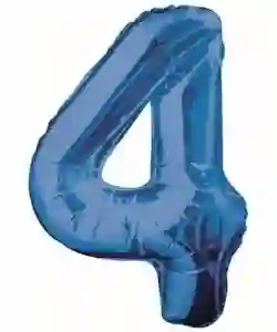 34 infail balloon (86.36 cm) Blue Glitz Number - 4