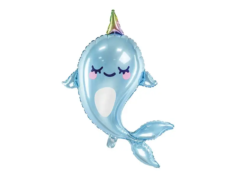 Narval bright aluminum balloon, mixture of colors, approx size. 53 x 87 cm (21 x 34 ").