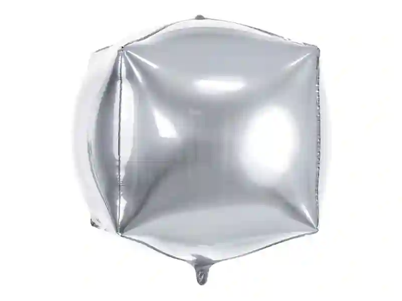 Cubic Foil Globe, 35x35x35cm, silver