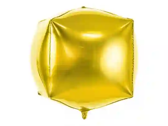 Cubic Foil Globe, 35x35x35cm, gold