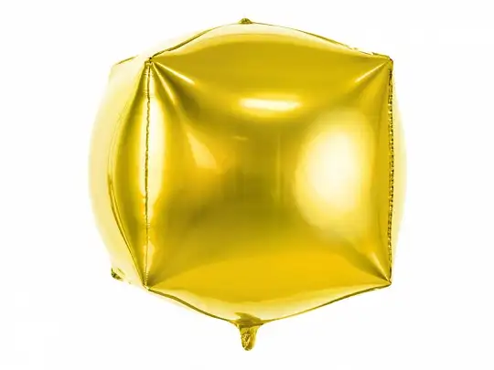 Cubic Foil Globe, 35x35x35cm, gold