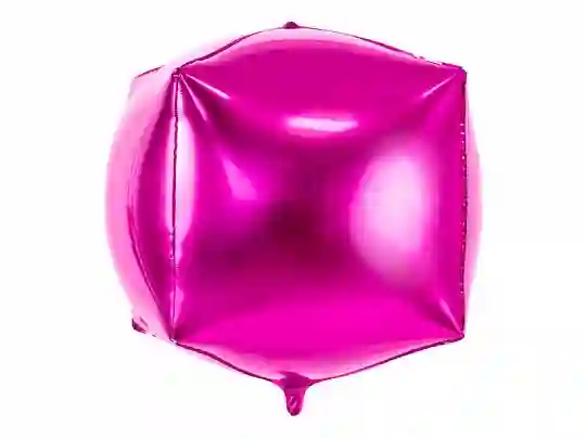 Cubic Fail Balloon, 35x35x35cm, Dark Rosa