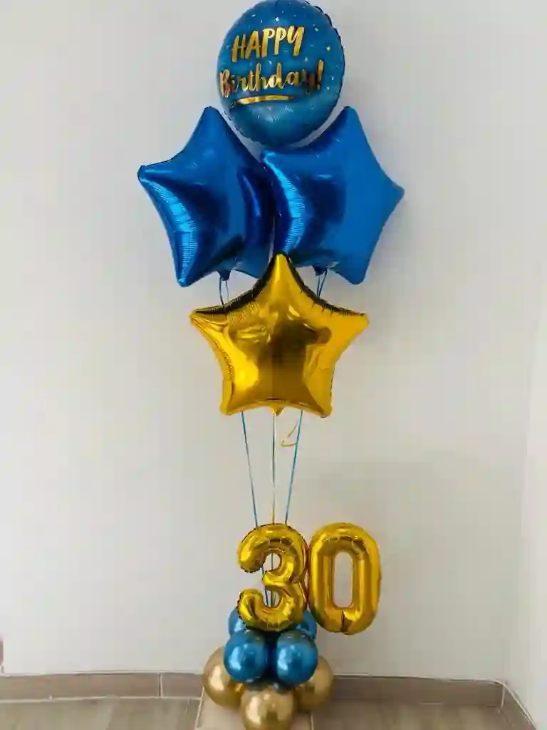 Ramo De Globos Happy Birthday AZUL