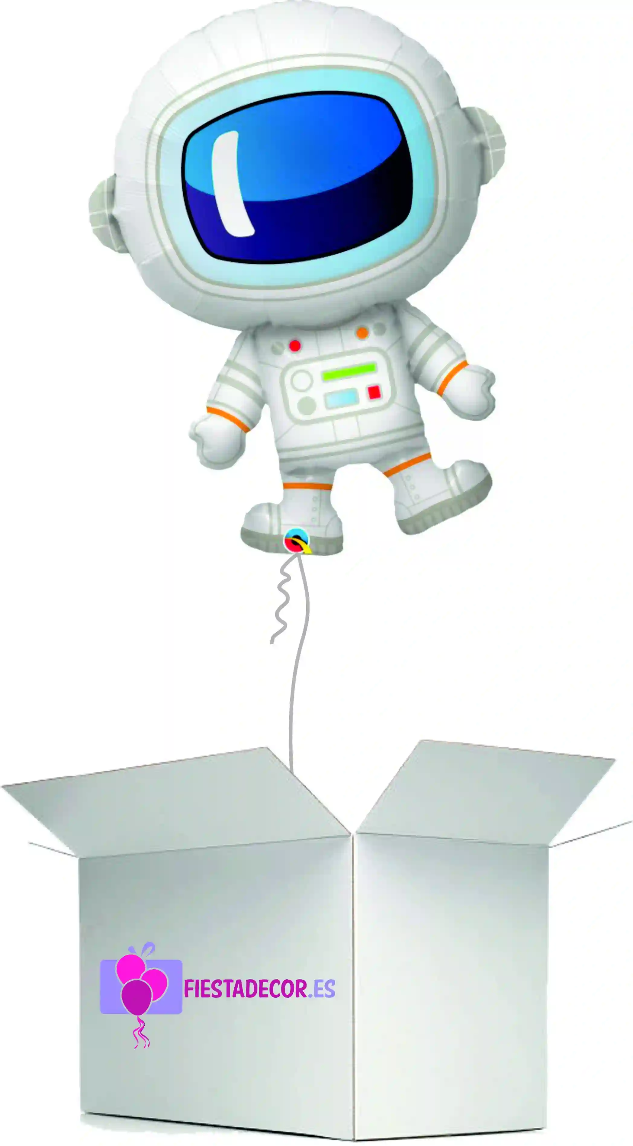 Globo en caja sorpresa astronauta