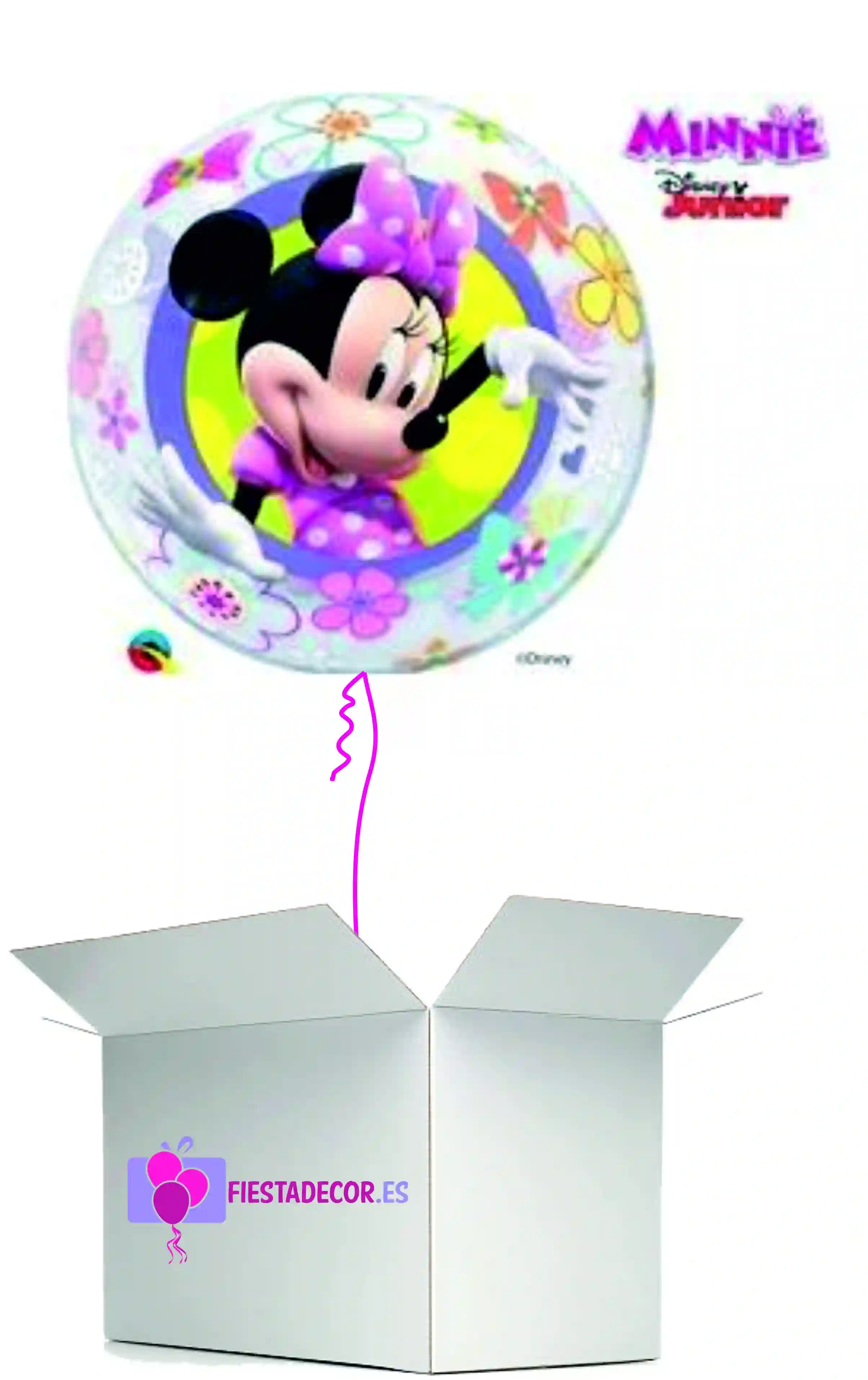 Globo en caja sorpresa burbuja minie