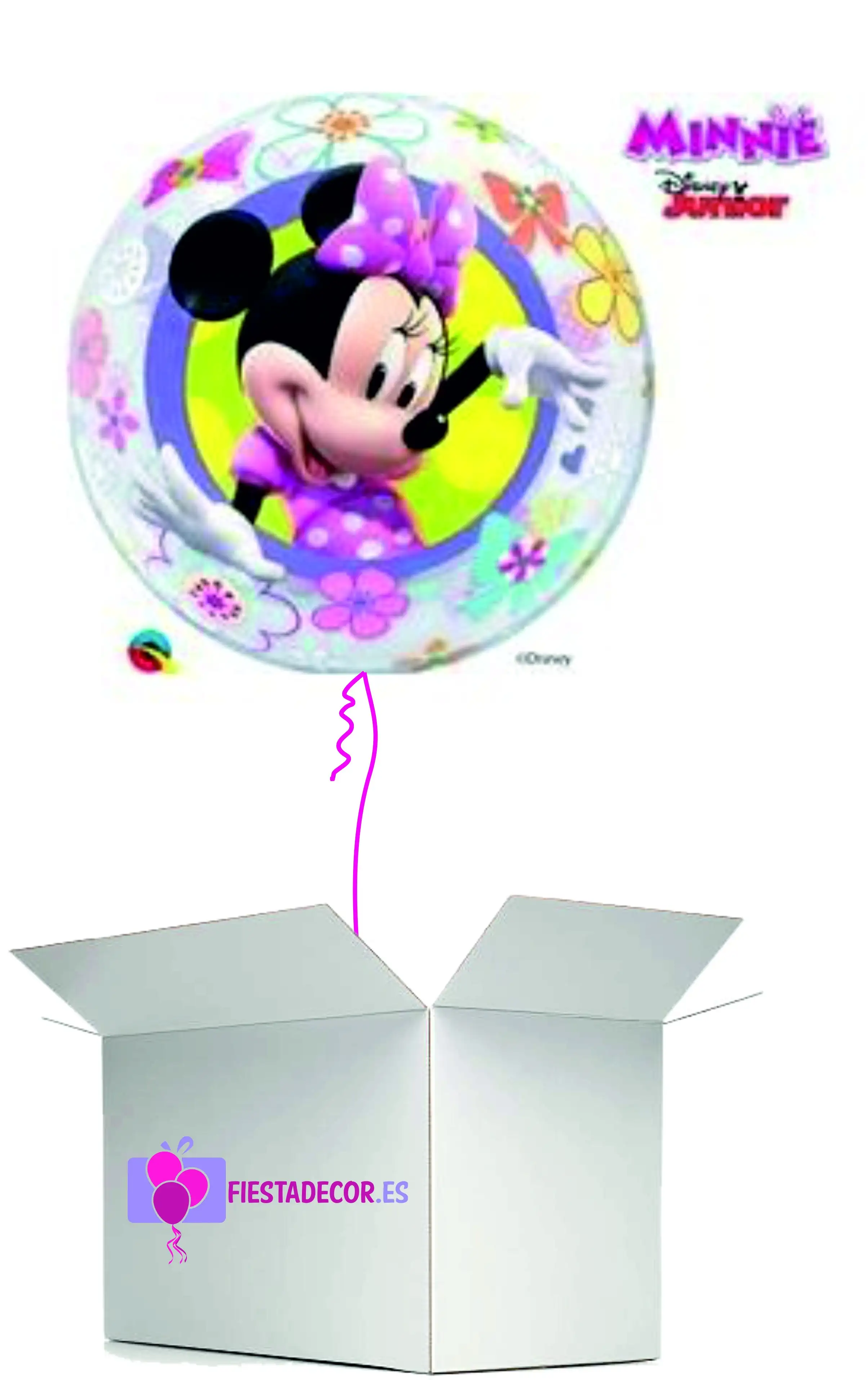 Globo en caja sorpresa burbuja minie