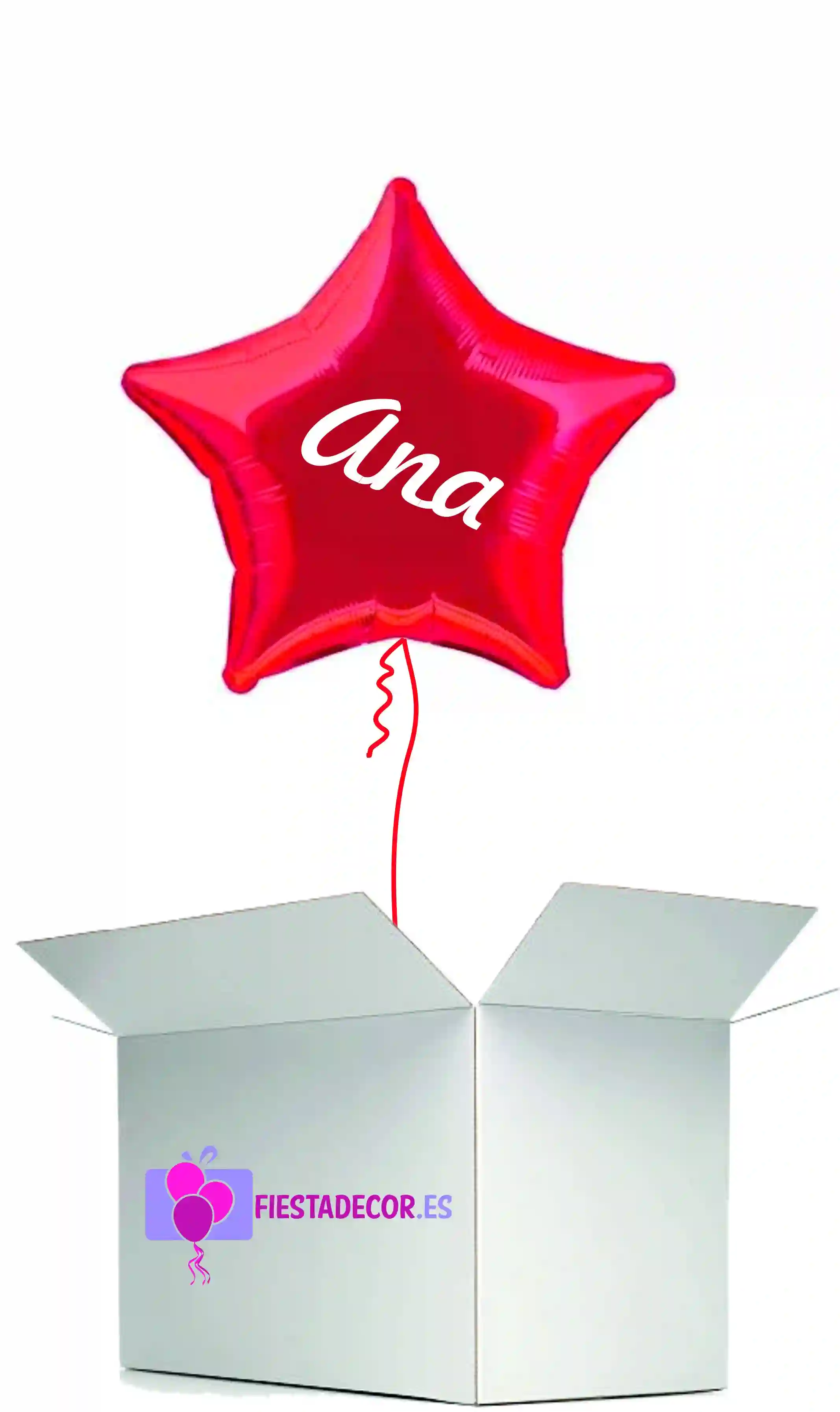 Red star surprise balloon