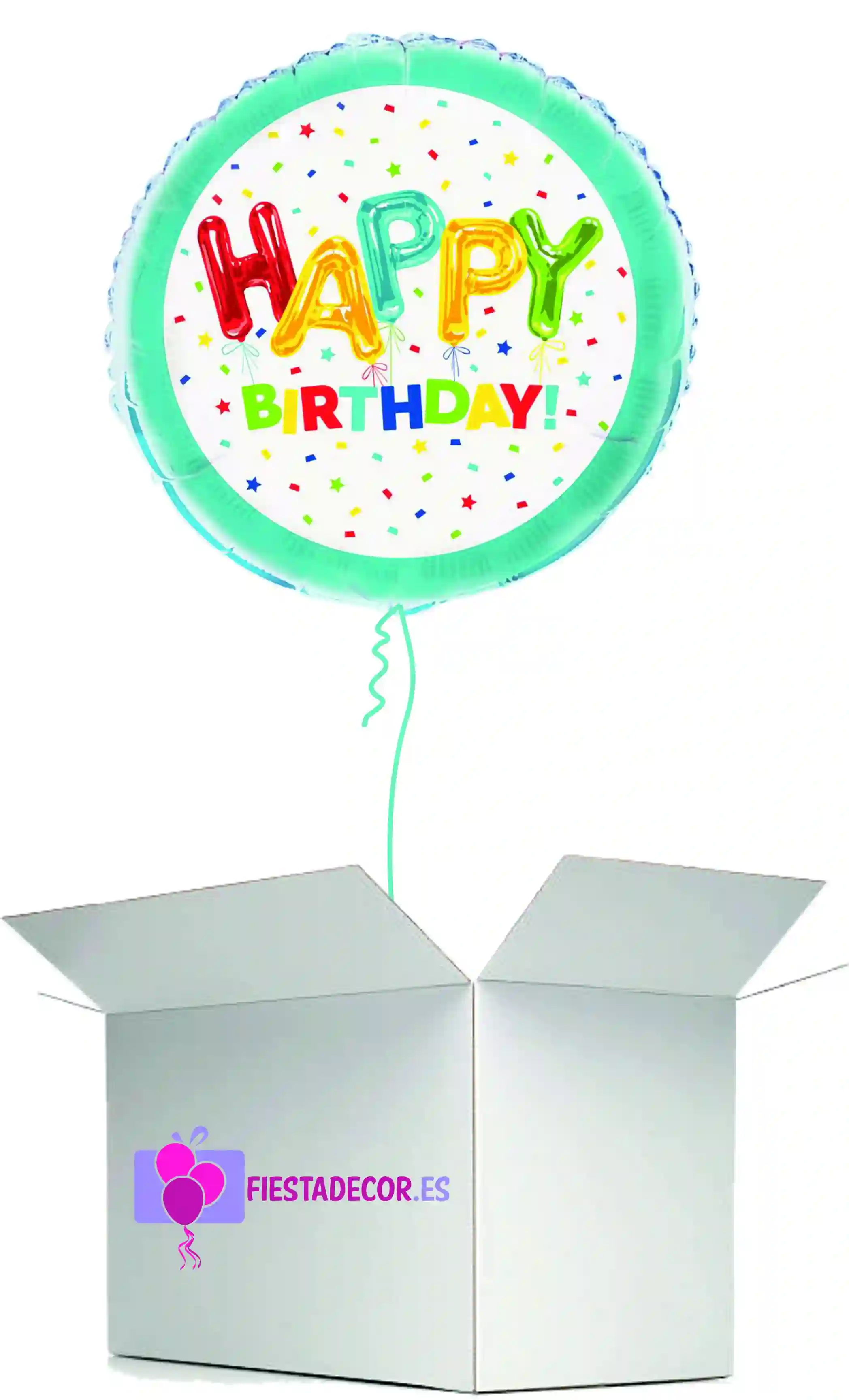 Globo in Happy Birthday colors