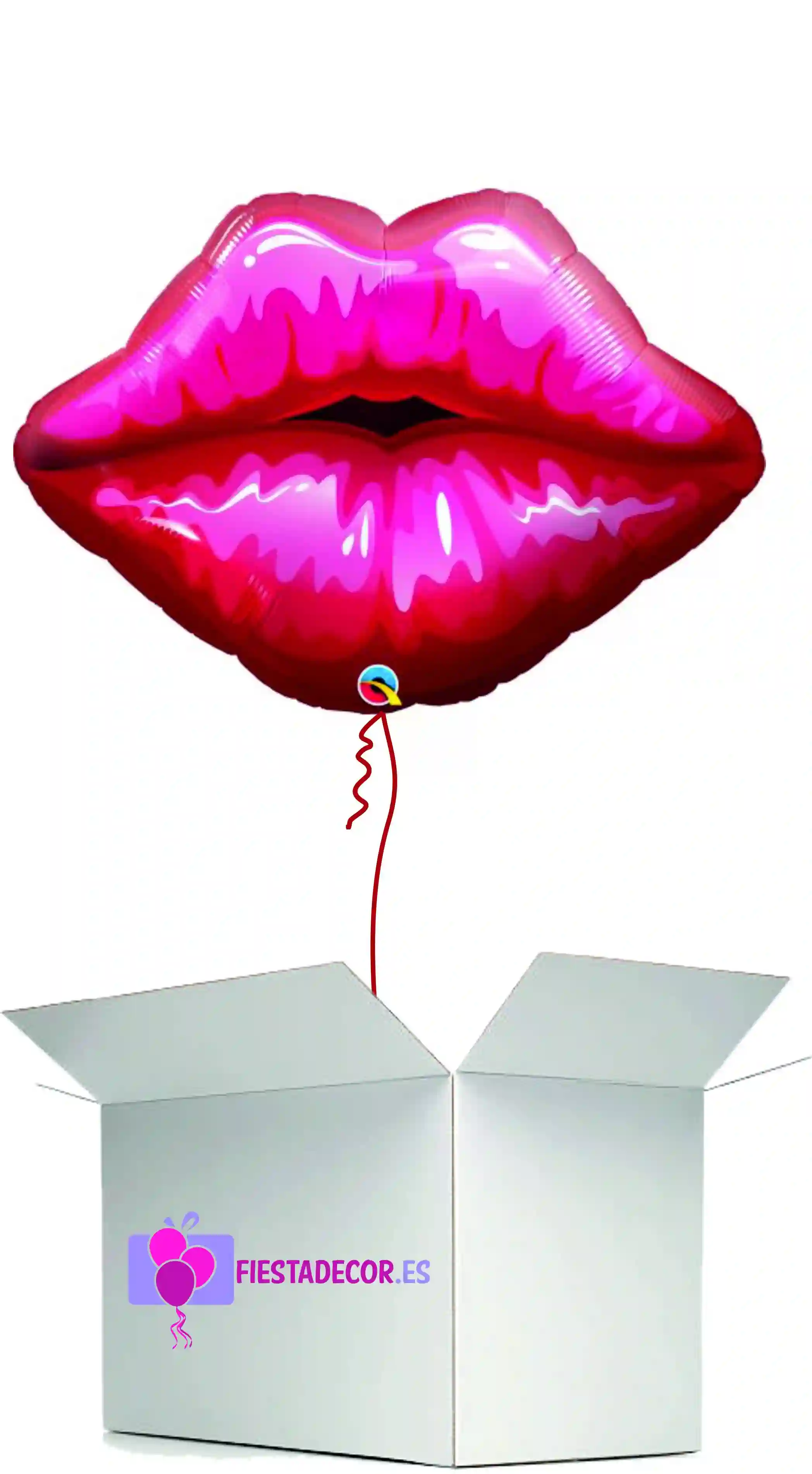 Globo en caja sorpresa labios