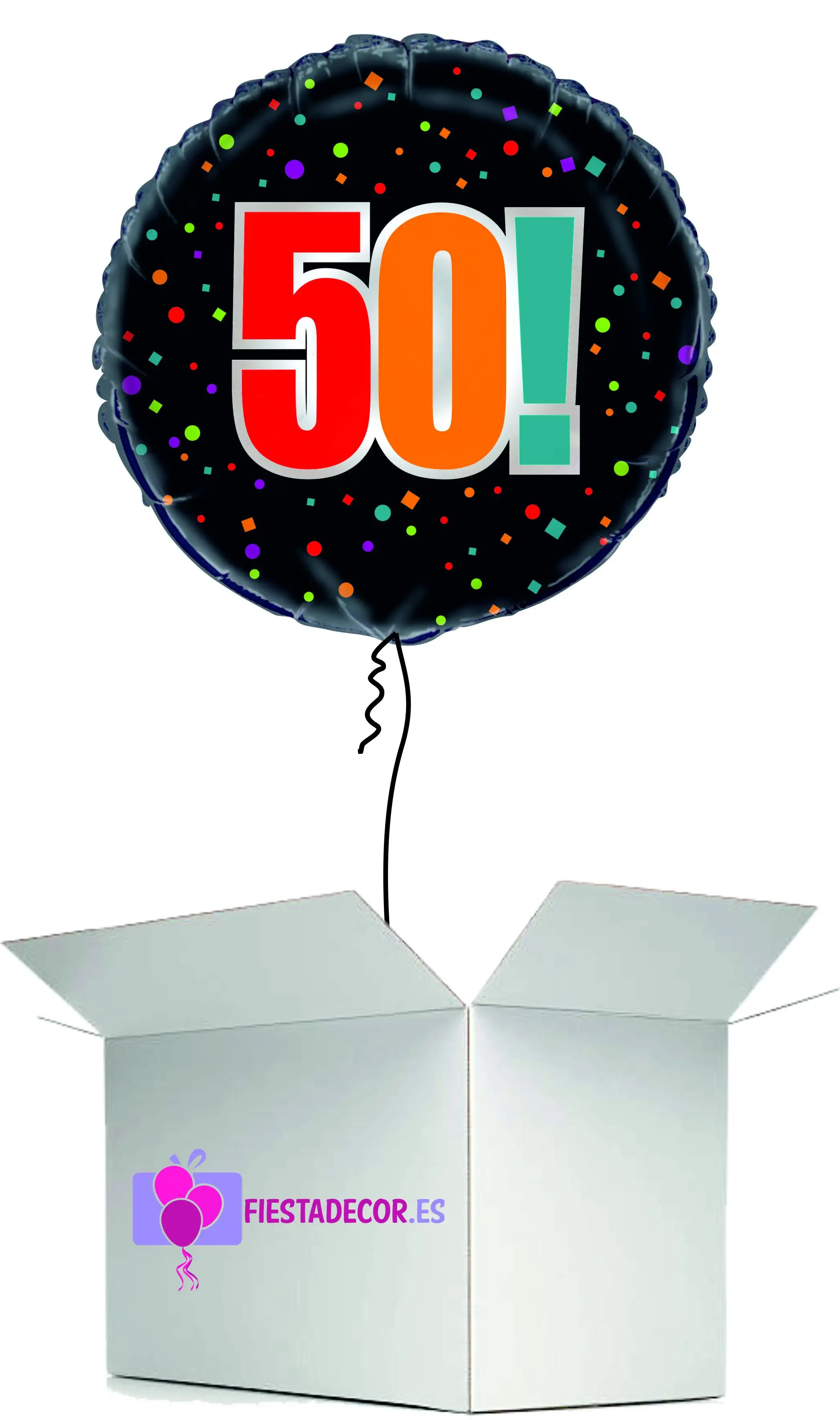 Round surprise box 50 birthday
