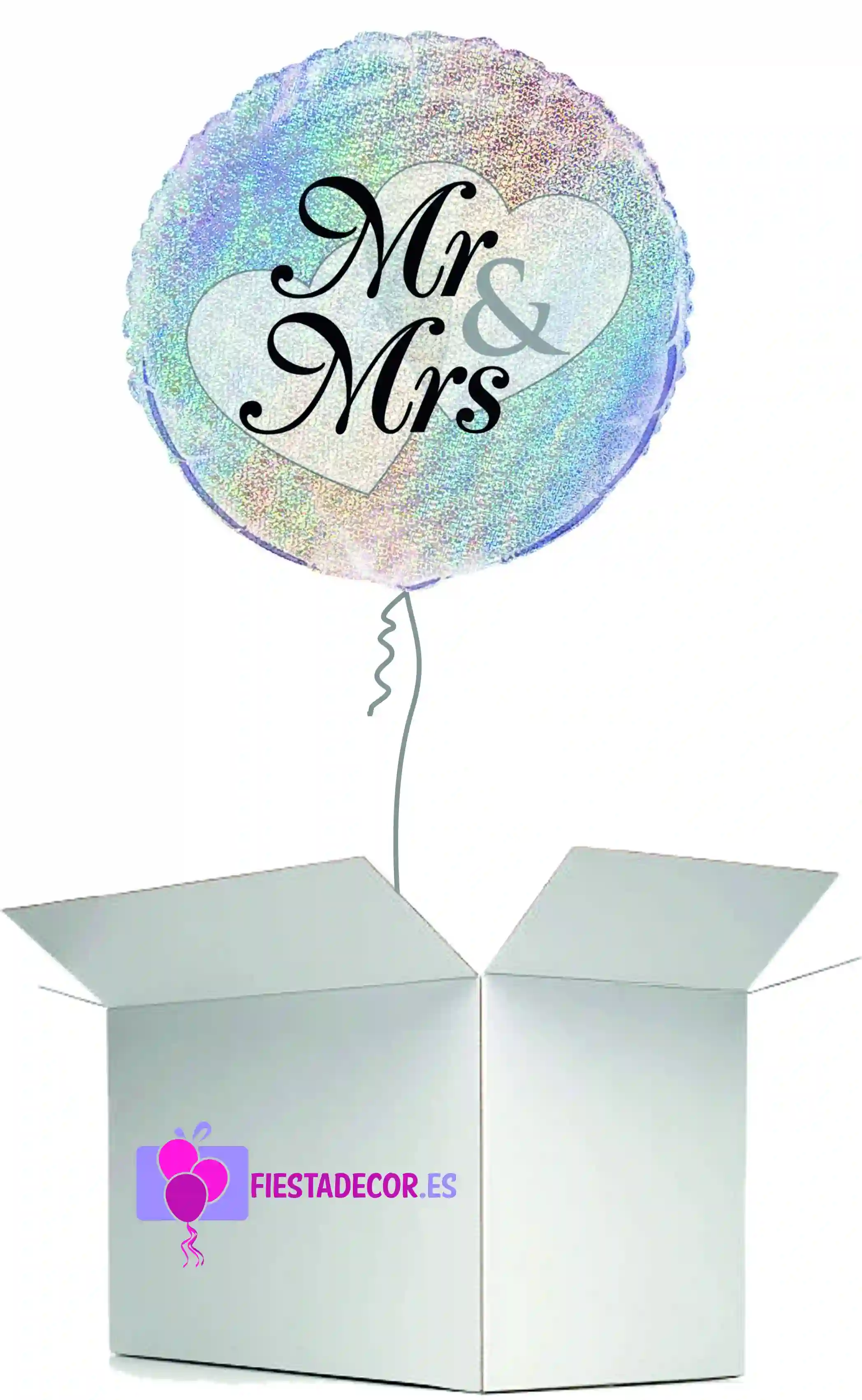 Globo in Round Surprise Box Mr & Mrs