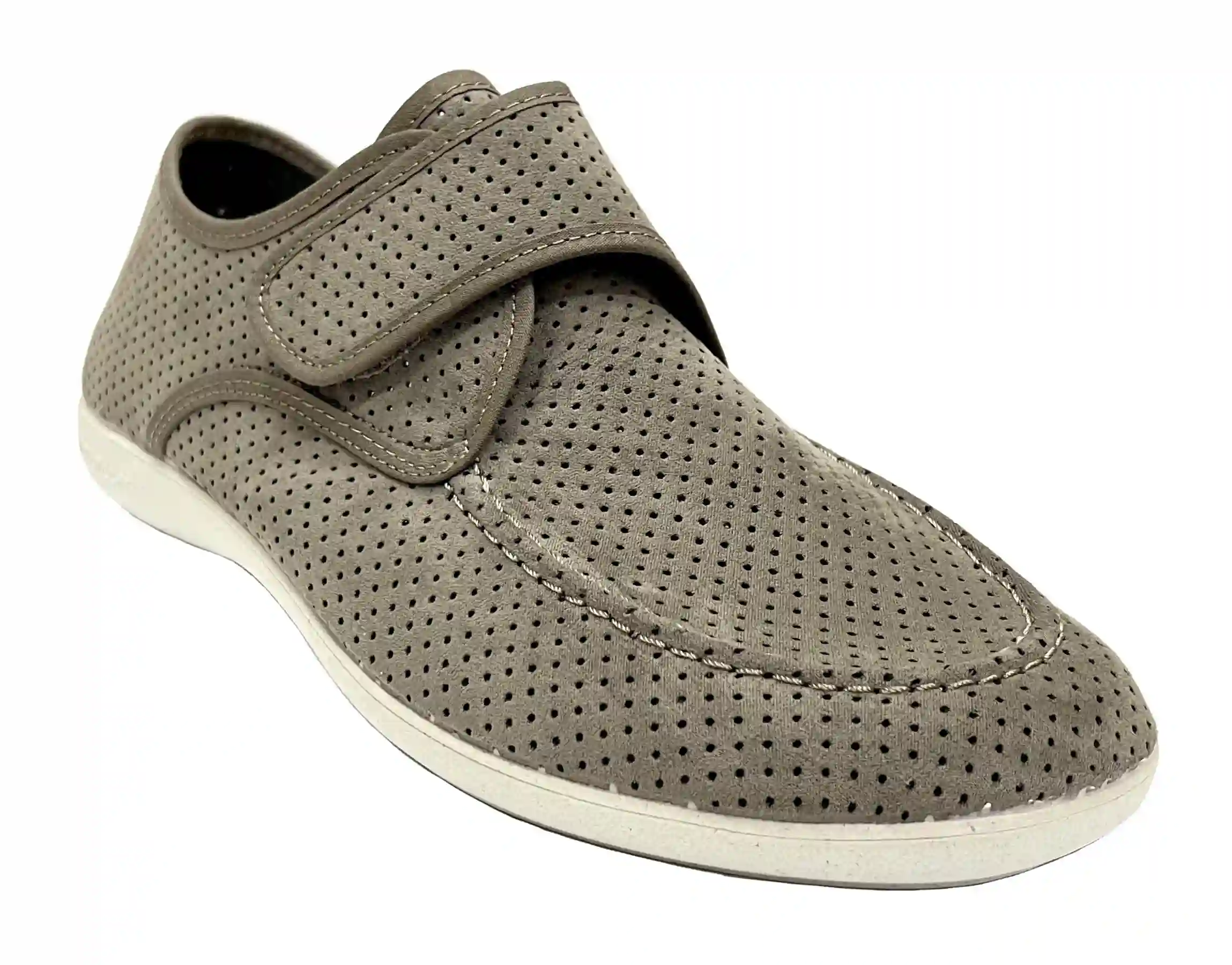 Doctor Cutillas 1441 Tabaco Zapatilla de Hombre Horma Ancha con velcro