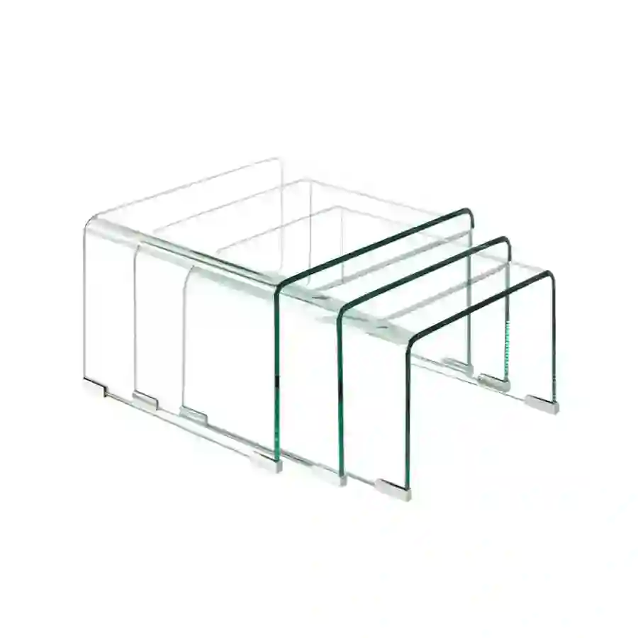 CONJUNTO 3 MESITAS CRISTAL TEMPLADO