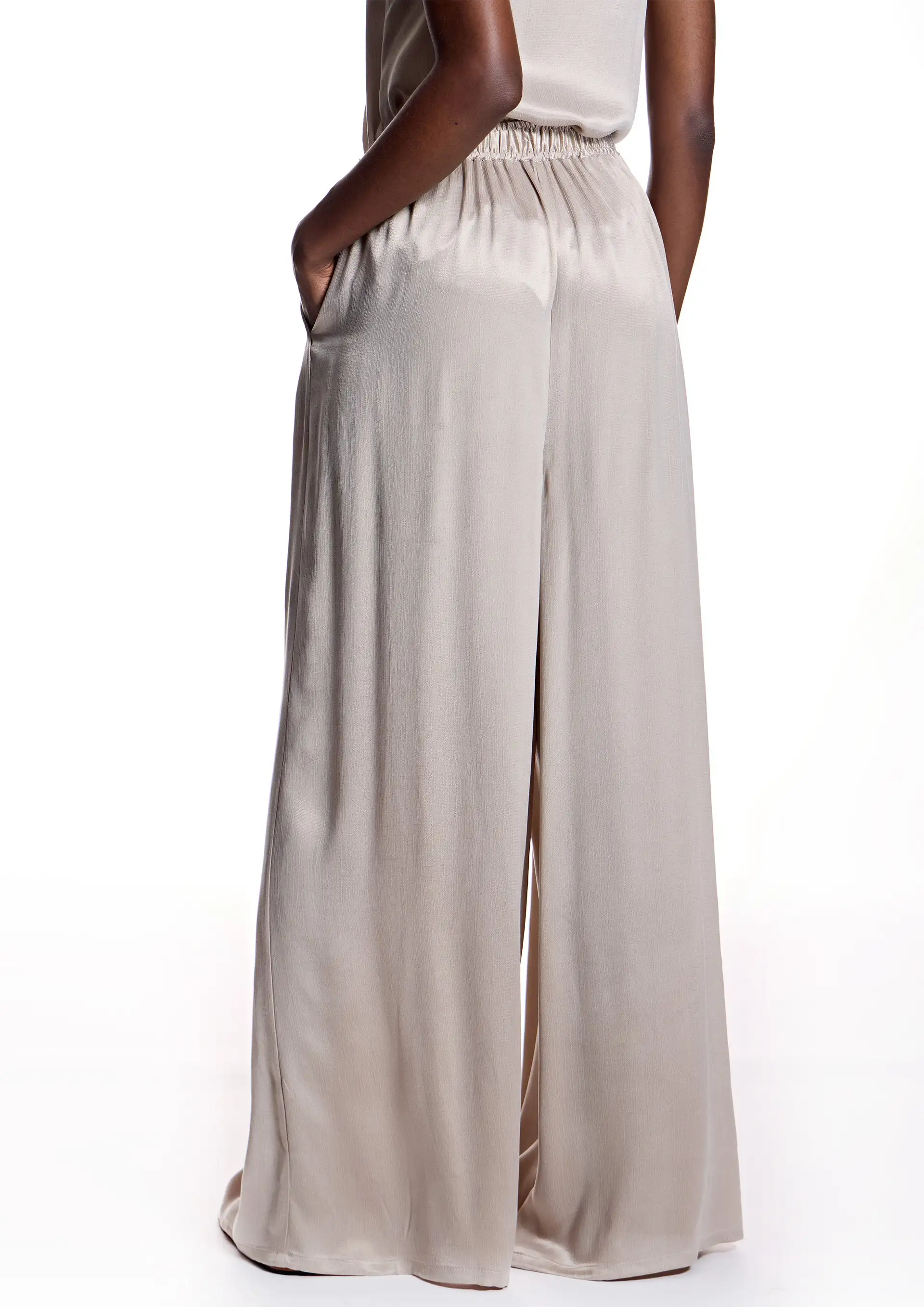 Pantalón ALBA CONDE palazzo satén - Imagen 5