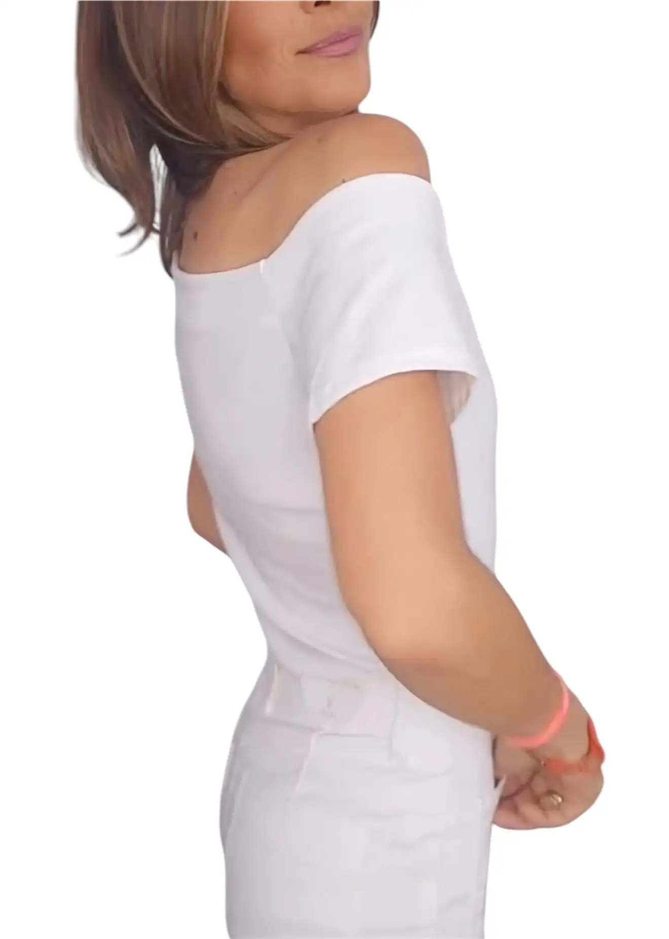 Camiseta asimétrica blanca - Imagen 2