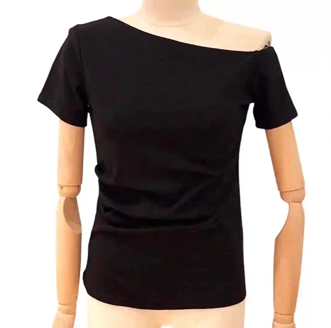 Camiseta asimétrica negra