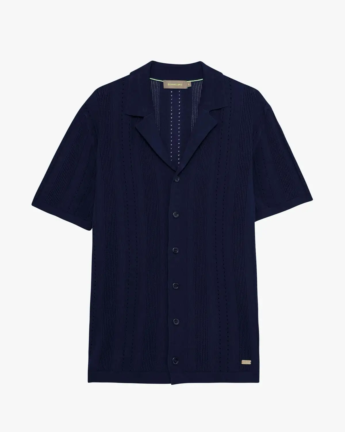 Gianni Lupo blue knit shirt