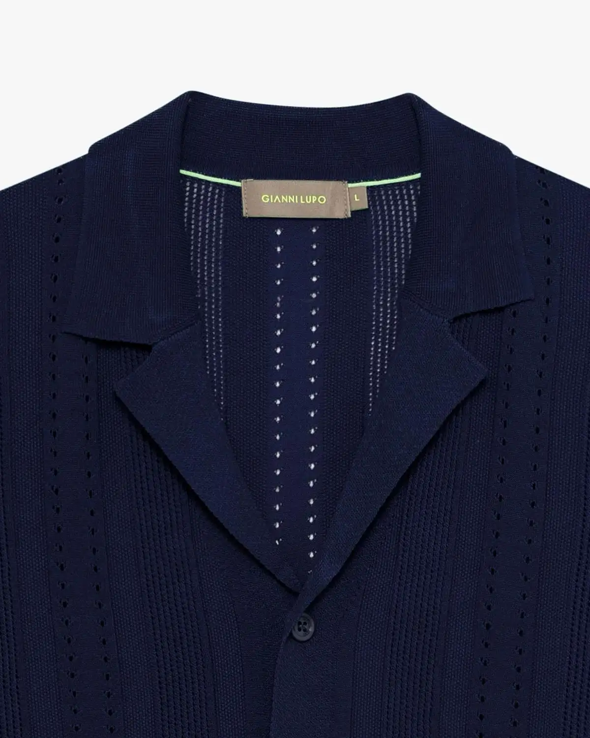 Gianni Lupo blue knit shirt - Image 2