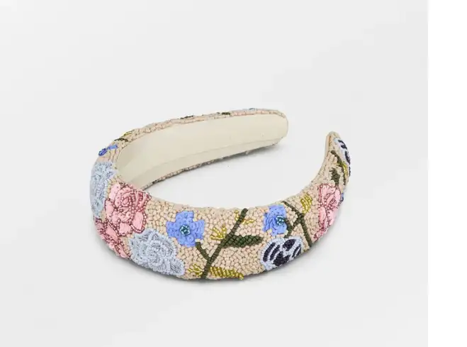 Fleuriora Wide Beaded Hairbace - Image 2