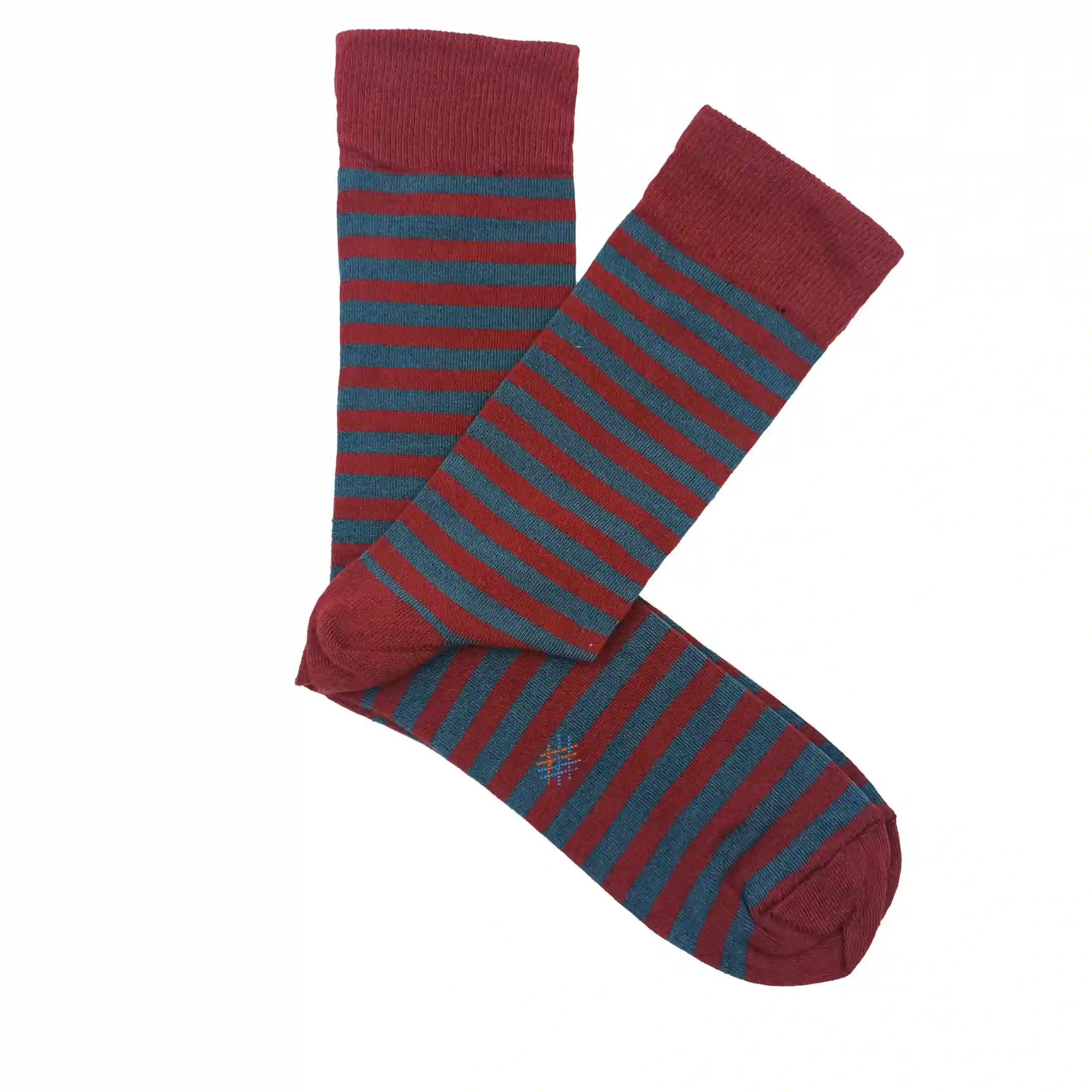 Misscalcetin Caña Low Fine Raya Midnight Bordeaux