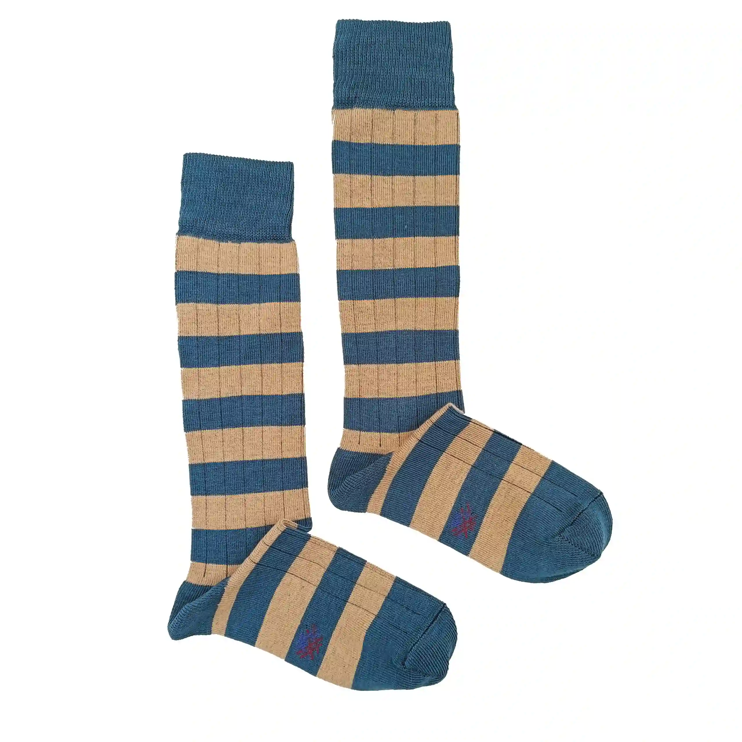 Misscalcetin Kids Camel-Midnight stripes