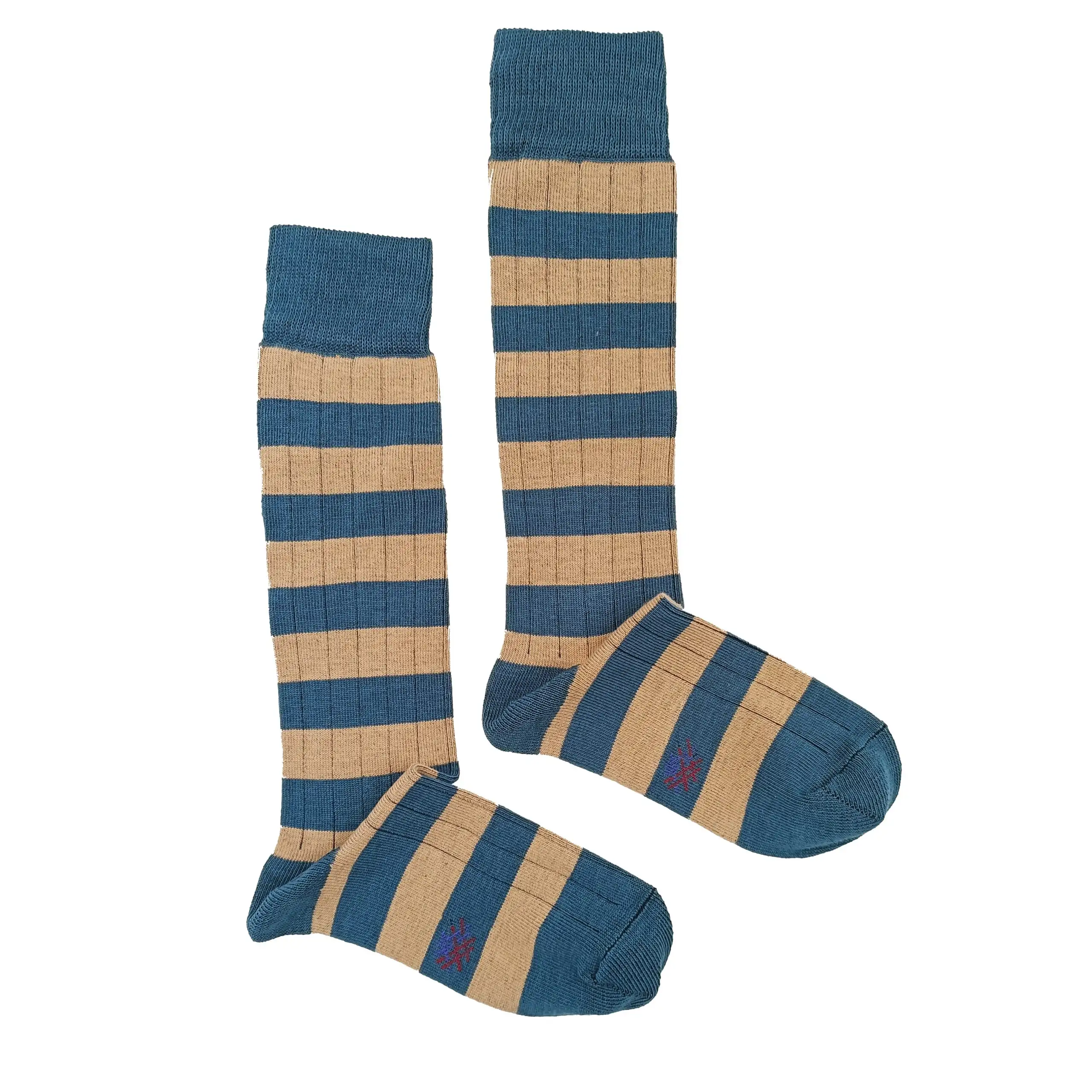Misscalcetin Kids Camel-Midnight stripes