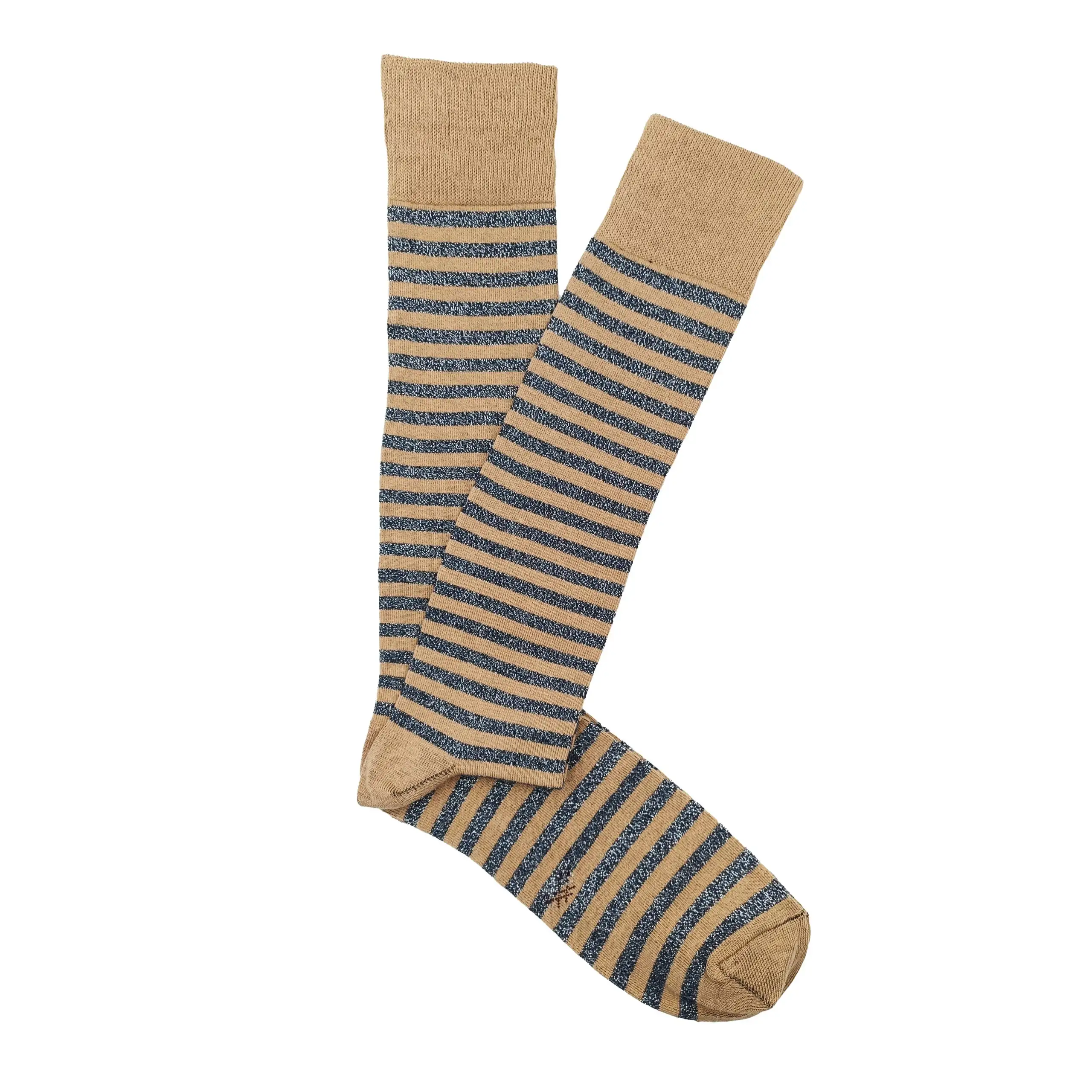 Misscalcetin Caña Alta Brilli Brilli Fine Raya Marino Camel