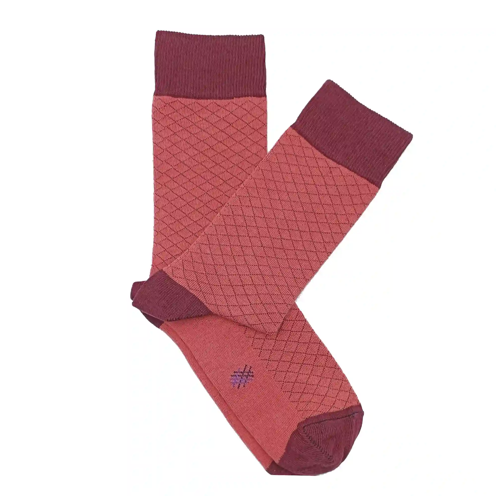 Misscalcetin Caña Low rhombus carved Scarlet - Rubi