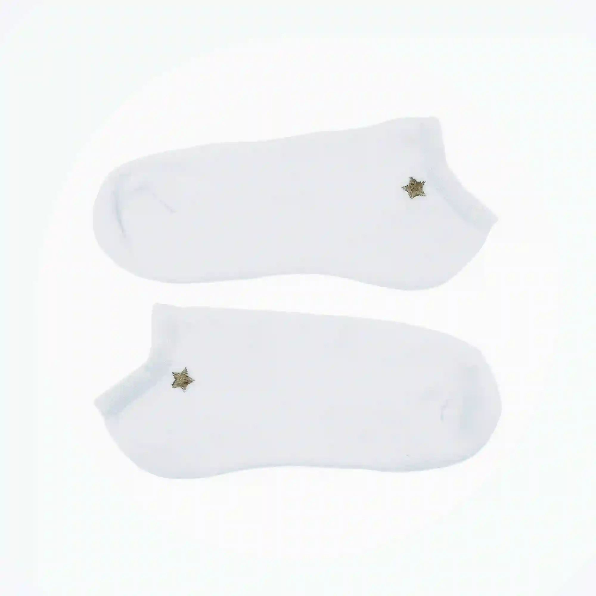 Misscalcetin Tobillero Sports White Embroidered Star