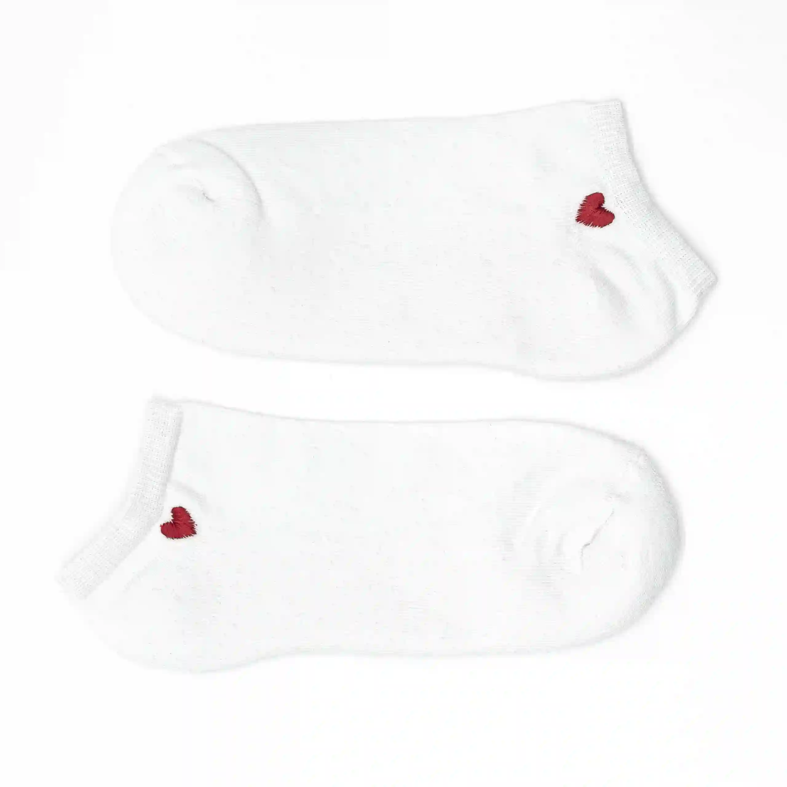Misscalcetin Sports Ankle Blanco Embroñado Heart