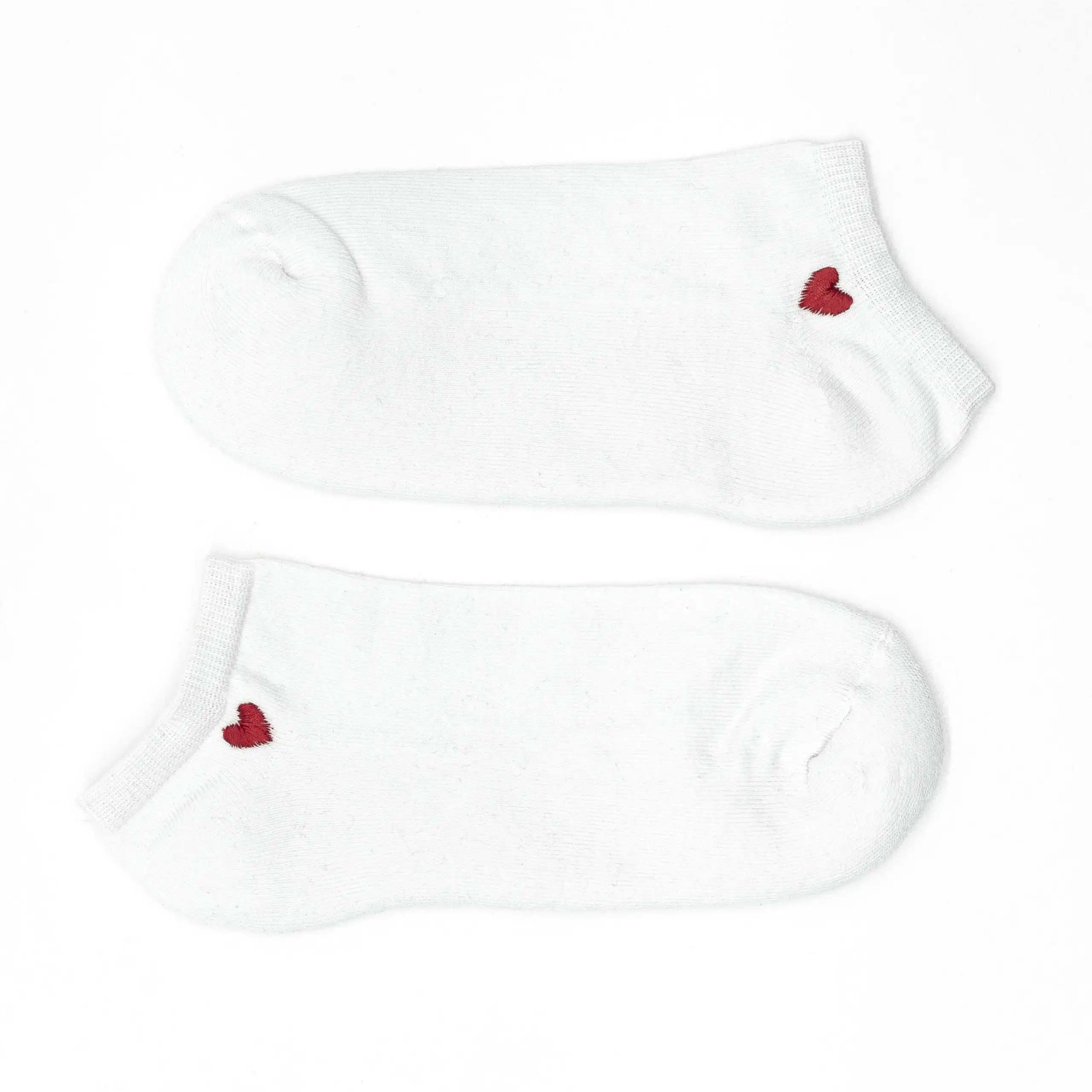 Misscalcetin Sports Ankle Blanco Embroñado Heart