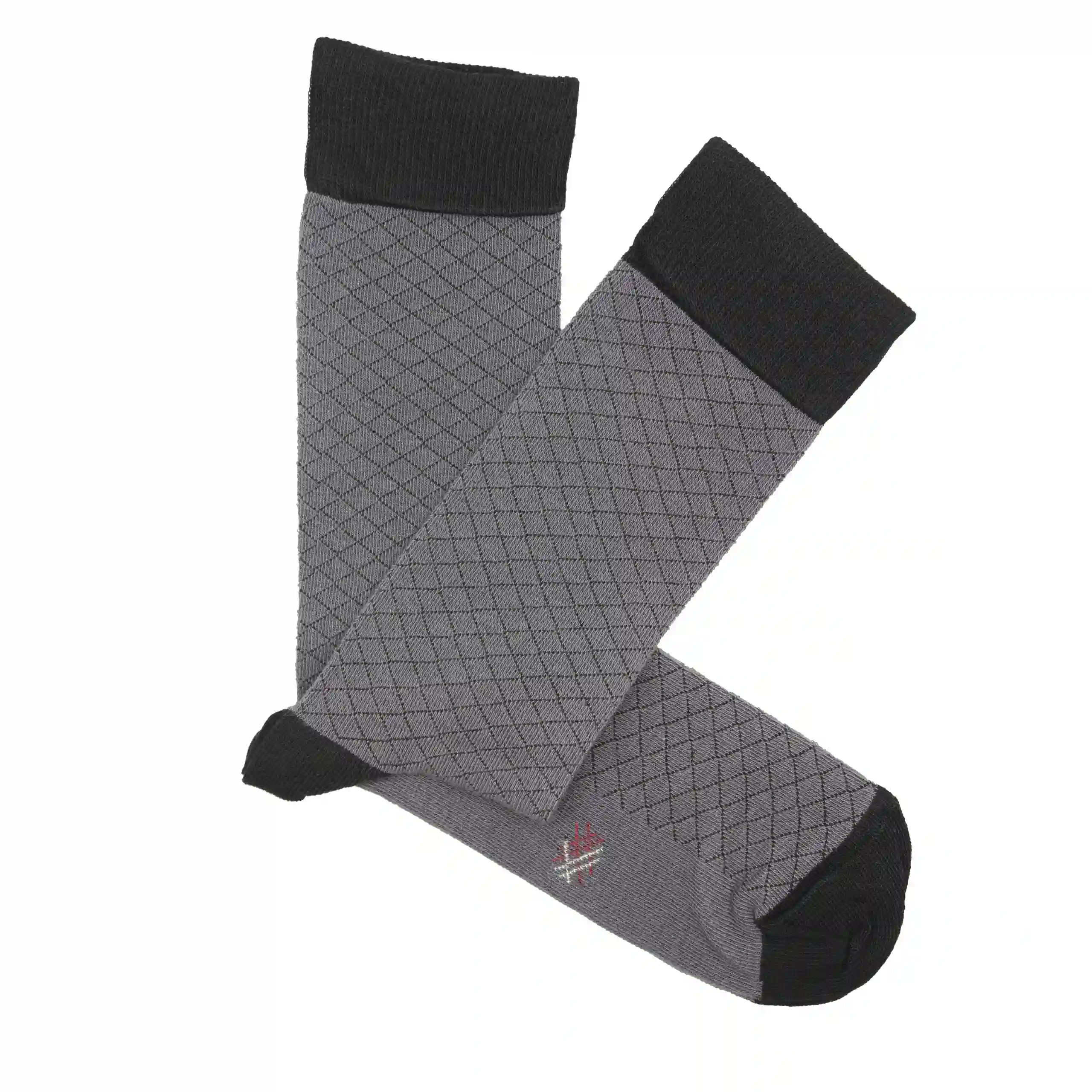 Misscalcetin Caña Baja Rombo Gray-Negro Locked