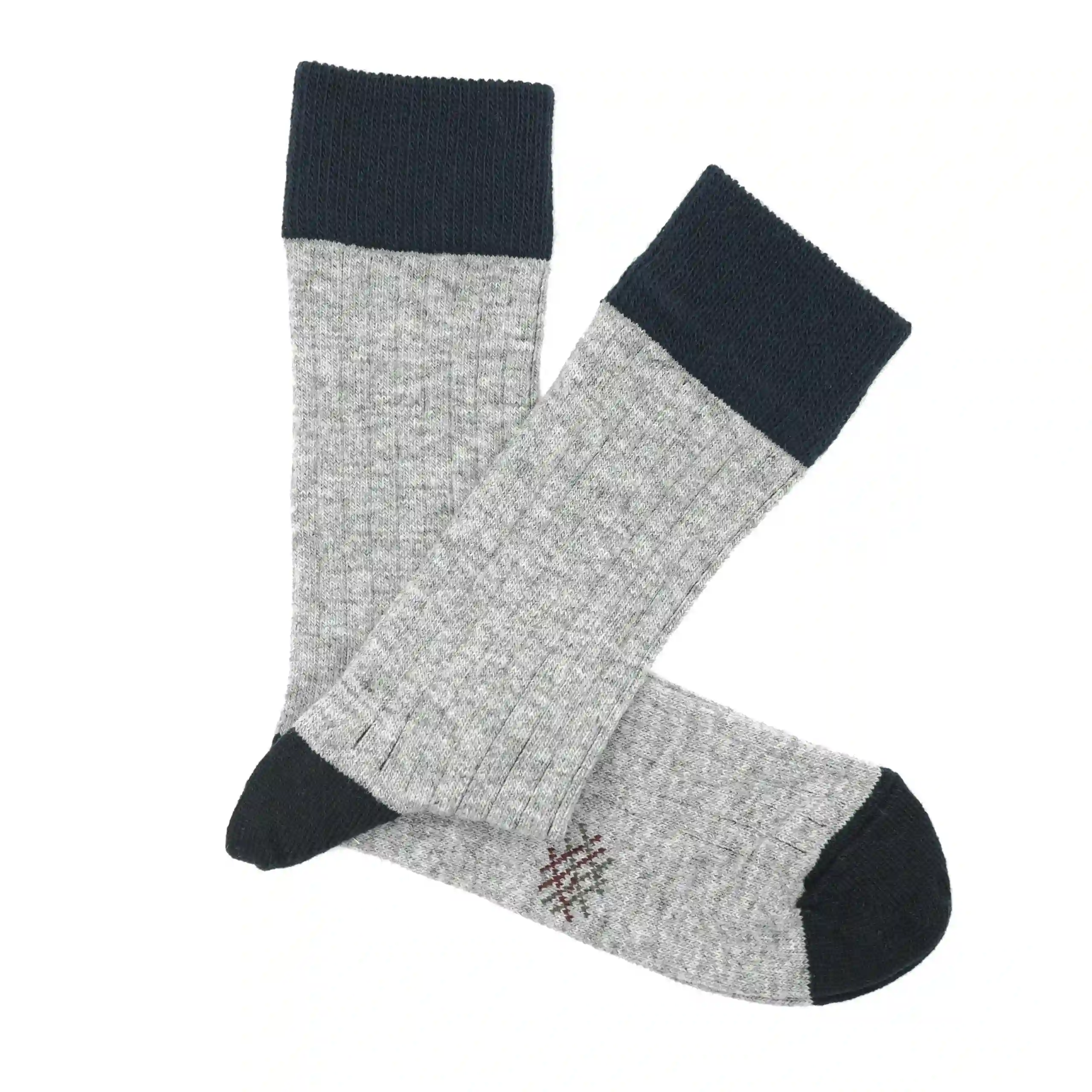 Misscalcetin Lana Low Gray Caña Light-Marino