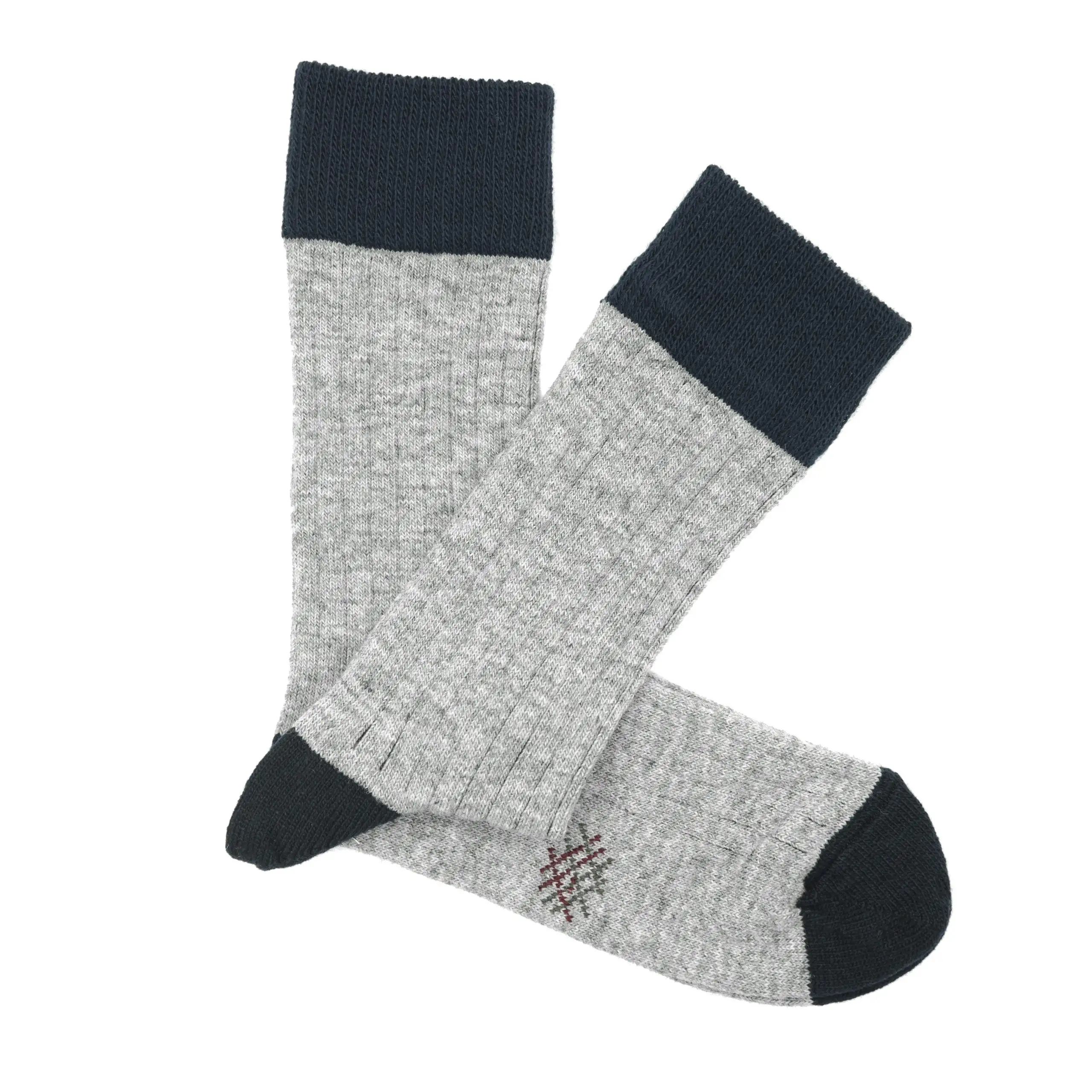 Misscalcetin Lana Low Gray Caña Light-Marino