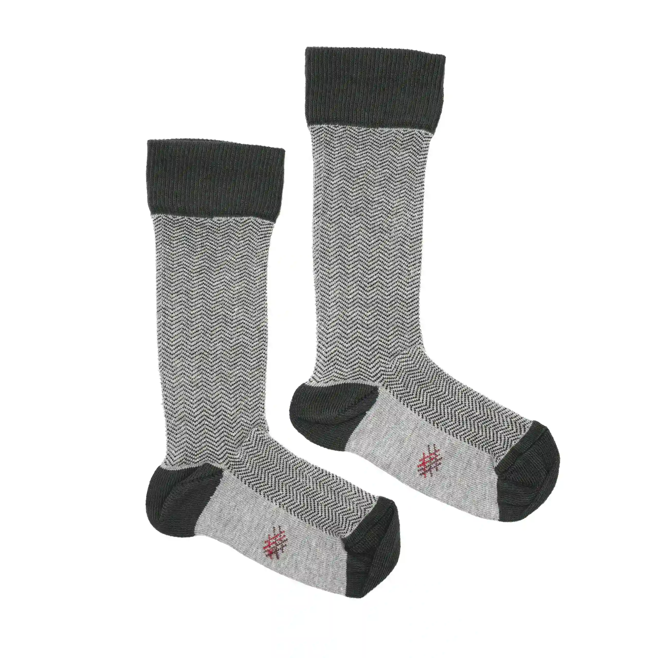 Misscalcetin Kids Espiga Gris-Antracita