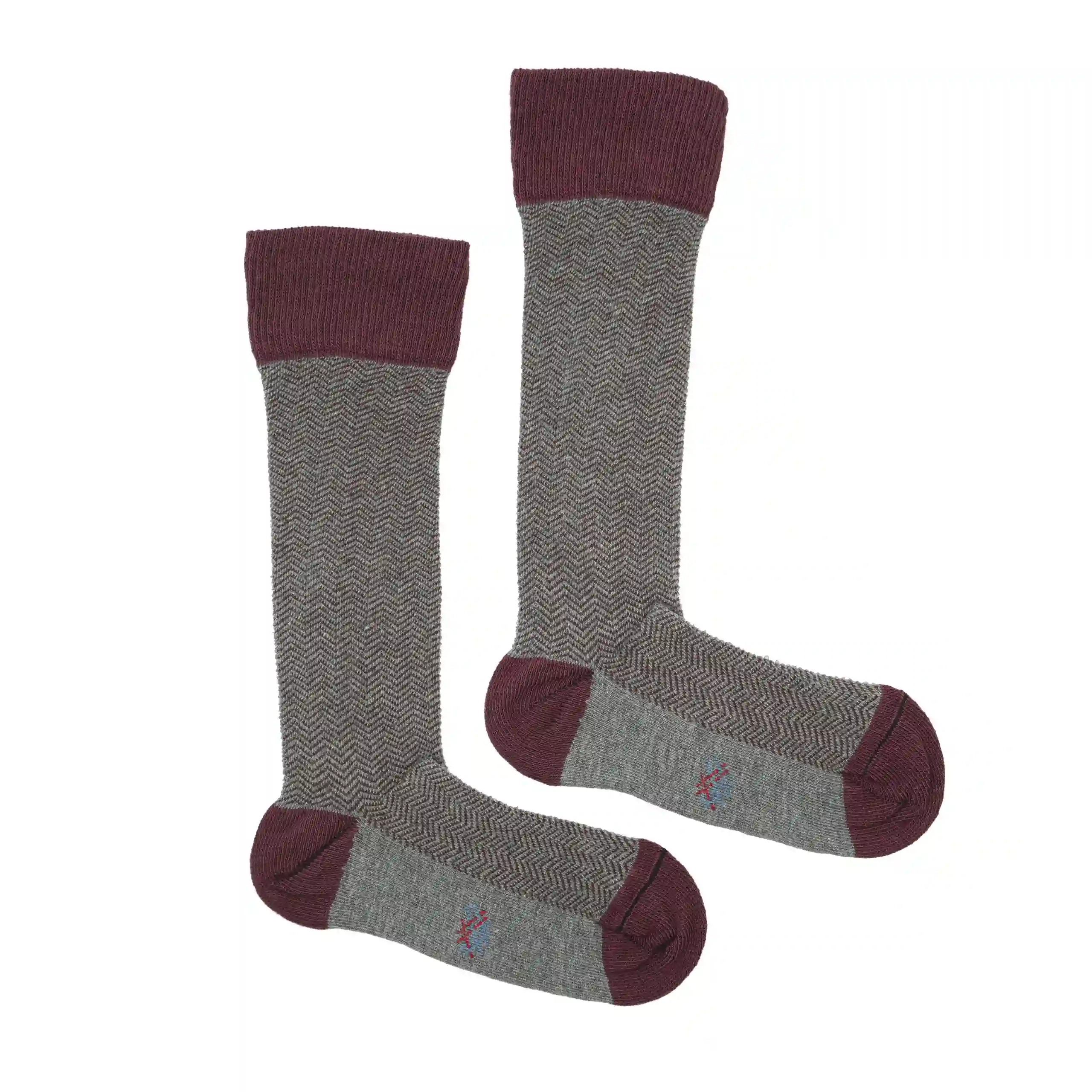 Misscalcetin Kids Espiga Gris-Rubi