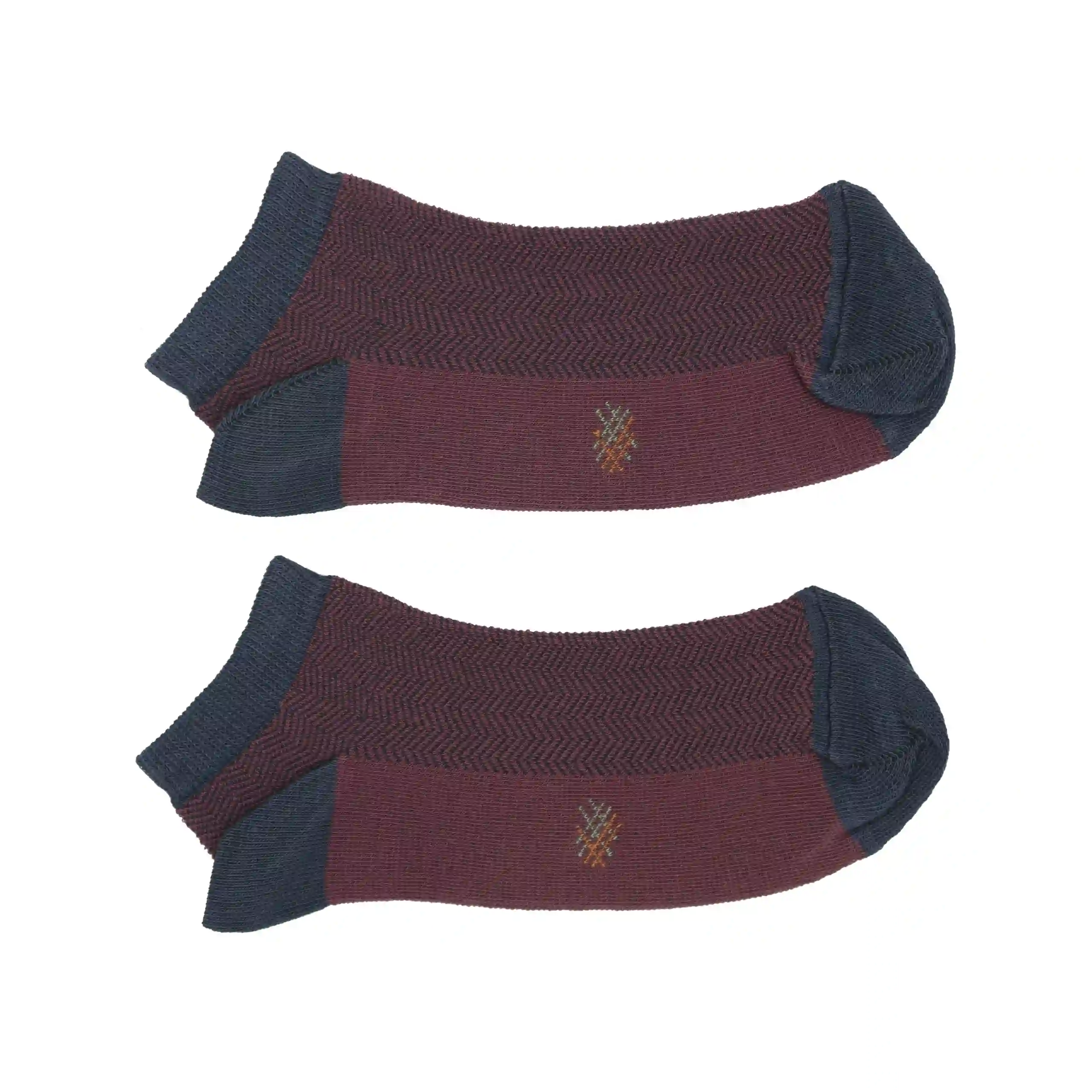 Misscalcetin Tobillero Burgundy-Marino